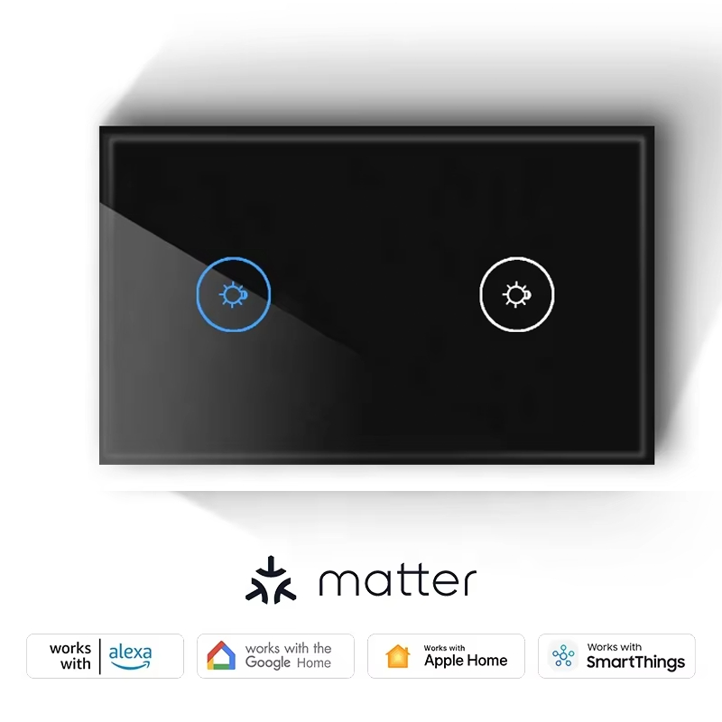 Matter US Standard Intelligent Switch Smart Touch Switch Supports Alexa WIFI Wall Touch Switch APP
